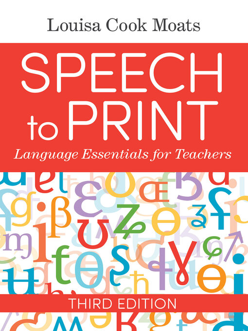 Cover image for Speech to Print